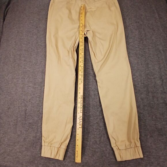 WT 02 Jogger Pants Men's Size S Tan Slash Pocket Elastic Waist Drawstring - Picture 5 of 12
